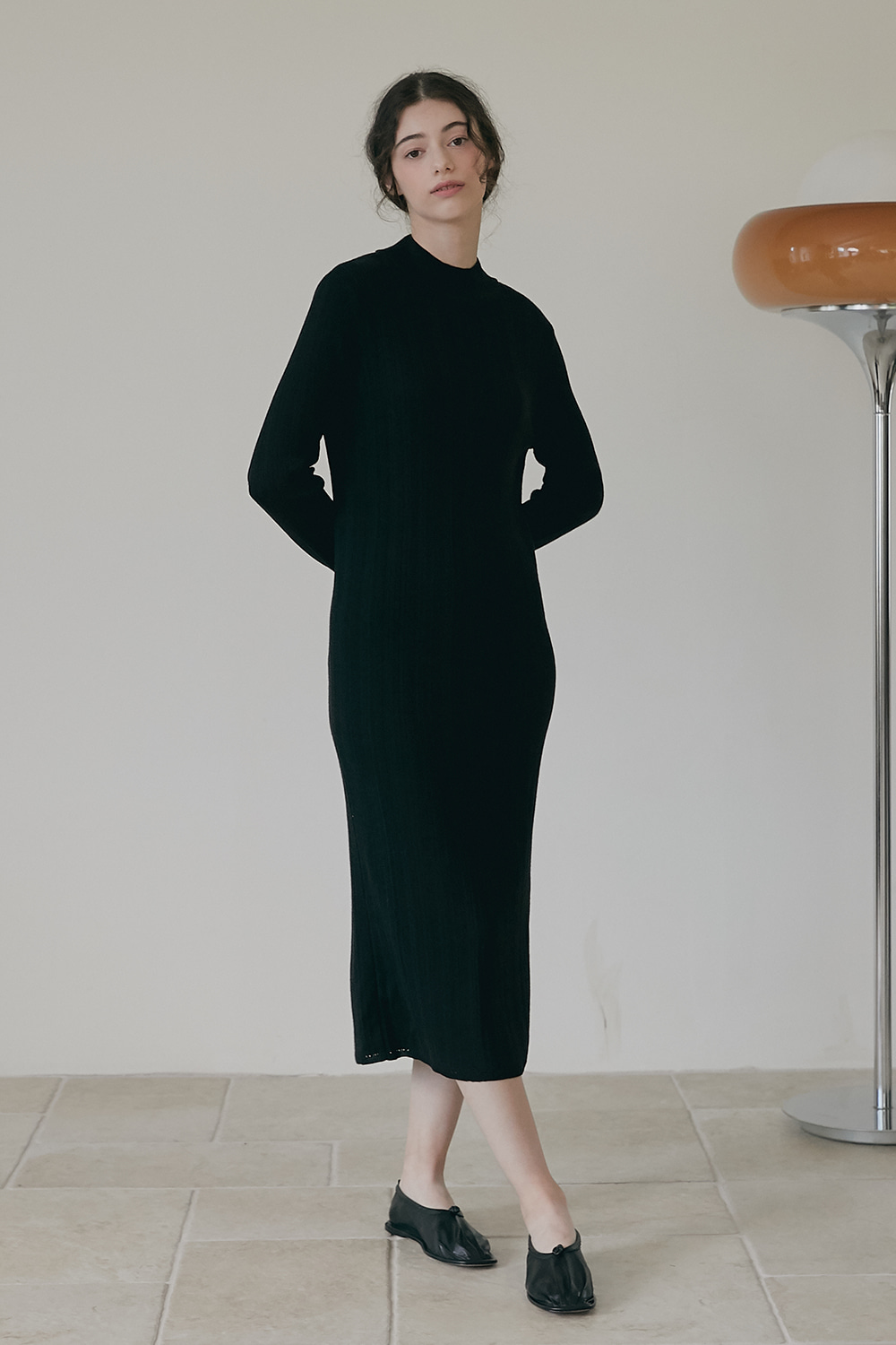 [BLACK]Pianississimo knit dress